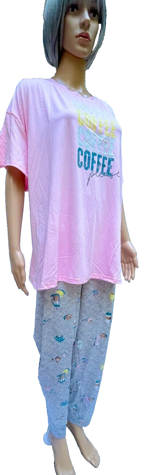 Joyspun Women’s Soft Pajamas Short Sleeve Long Bottoms 5 Variations Plus, Reg Sz