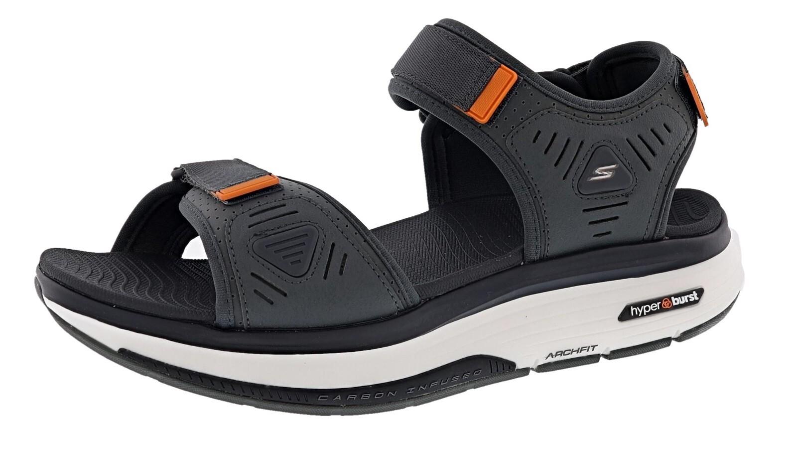SKECHERS MEN’S GO WALK WORKOUT WALKER 229178/CCOR HOOK & LOOP STRAP SANDALS