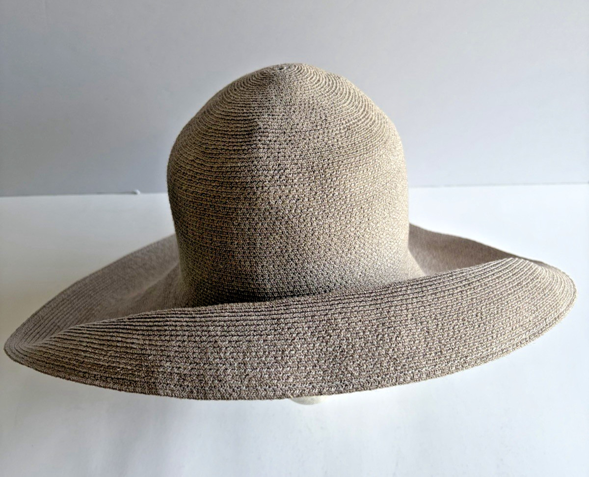 Grevi Sun Hat Wide Brim Manila Hemp Made in Italy Beautiful EUC