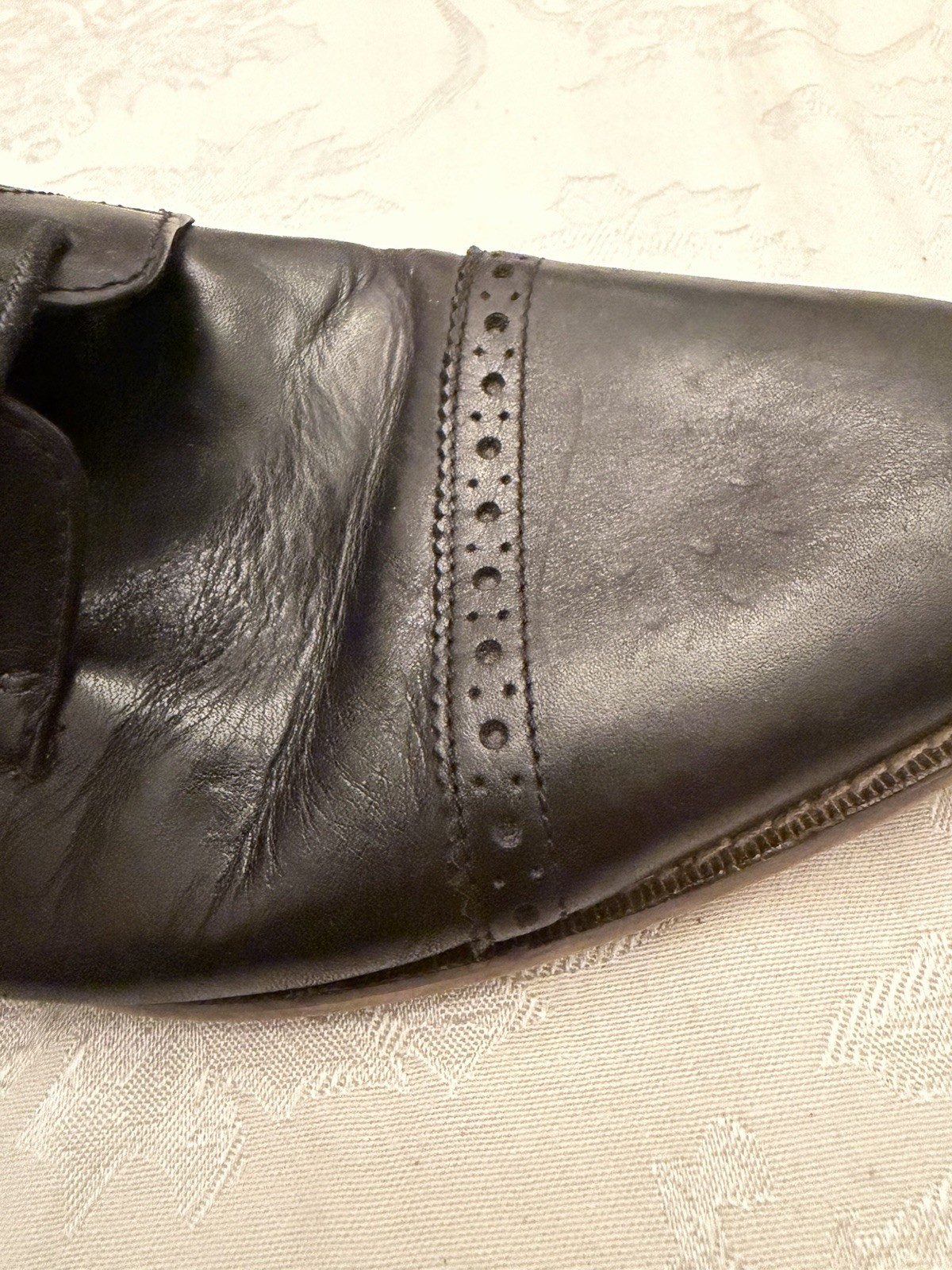 Florsheim Men’s Midfield Cap Toe Oxford Shoe With Broguing Black Size 10.5D
