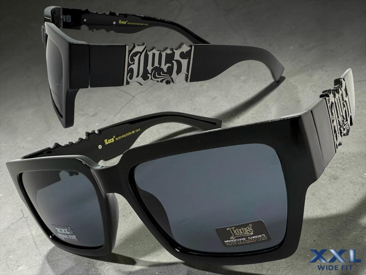 Biker Hardcore Gangster Hip Hop LOCS SUNGLASSES XXL Frame For Big Wide Fat Heads