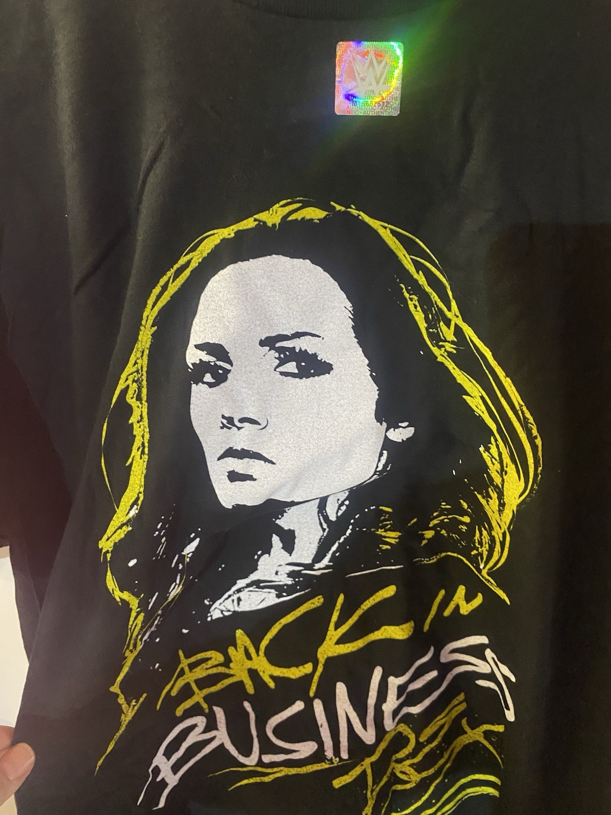 WWE Authentic Becky Lynch Black T-Shirt “Back In Business Bex” XL 2025