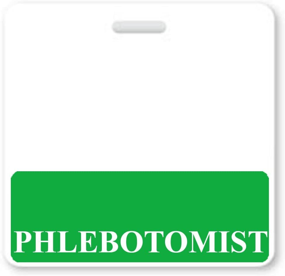 PHLEBOTOMIST Badge Buddy – Horizontal – Hospital ID Card Buddies Phlebotomists