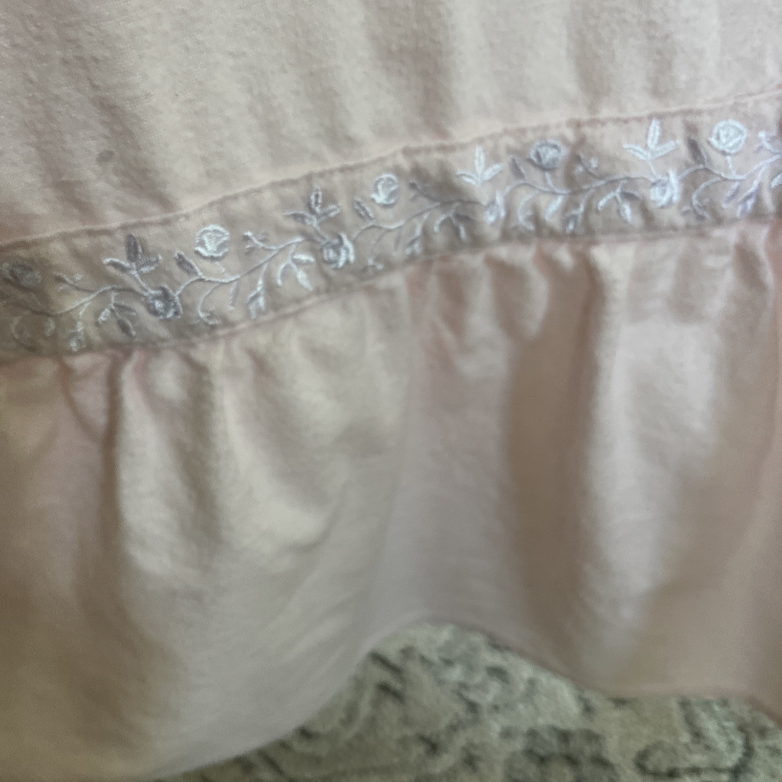 Eileen West Pink 100% Cotton Flannel Long Pink Ballet Nightgown Sz S Cottagecore