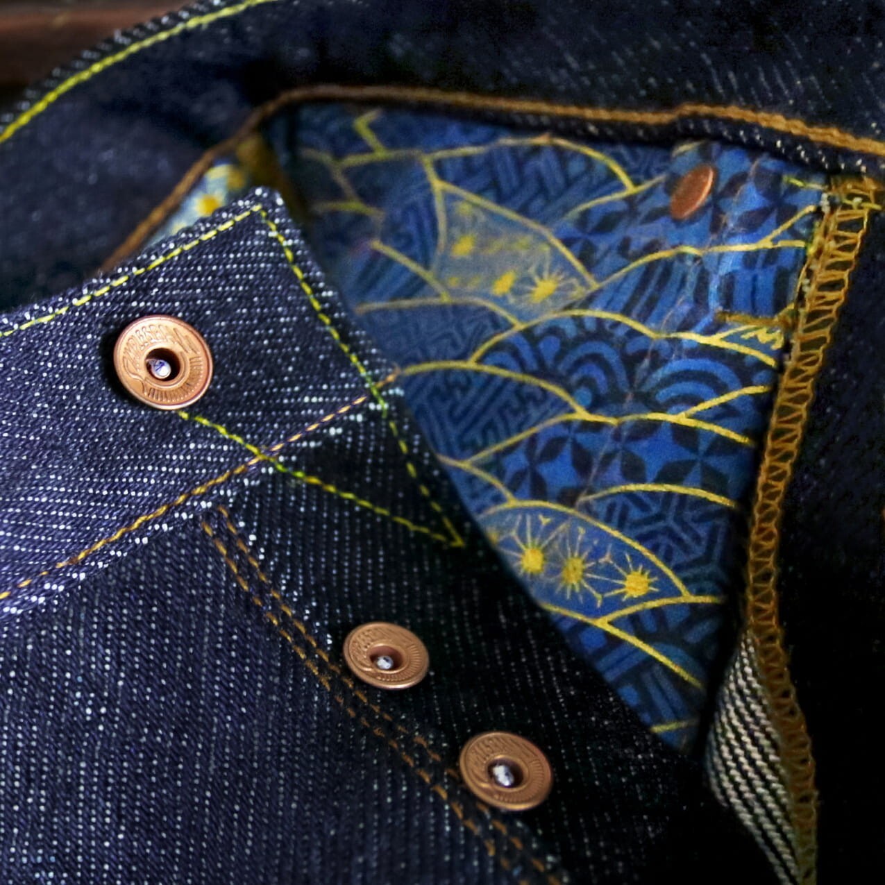Simple&Raw GoldStar 25oz Red Selvedge Denim Men’s Jeans Slim Straight Fit