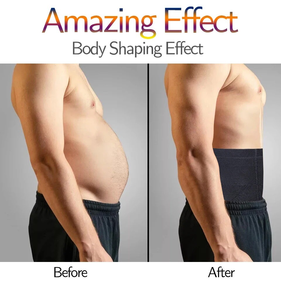 Men Tummy Control Shorts High Waist Slimming Body Shaper Seamless Boxer Briefs