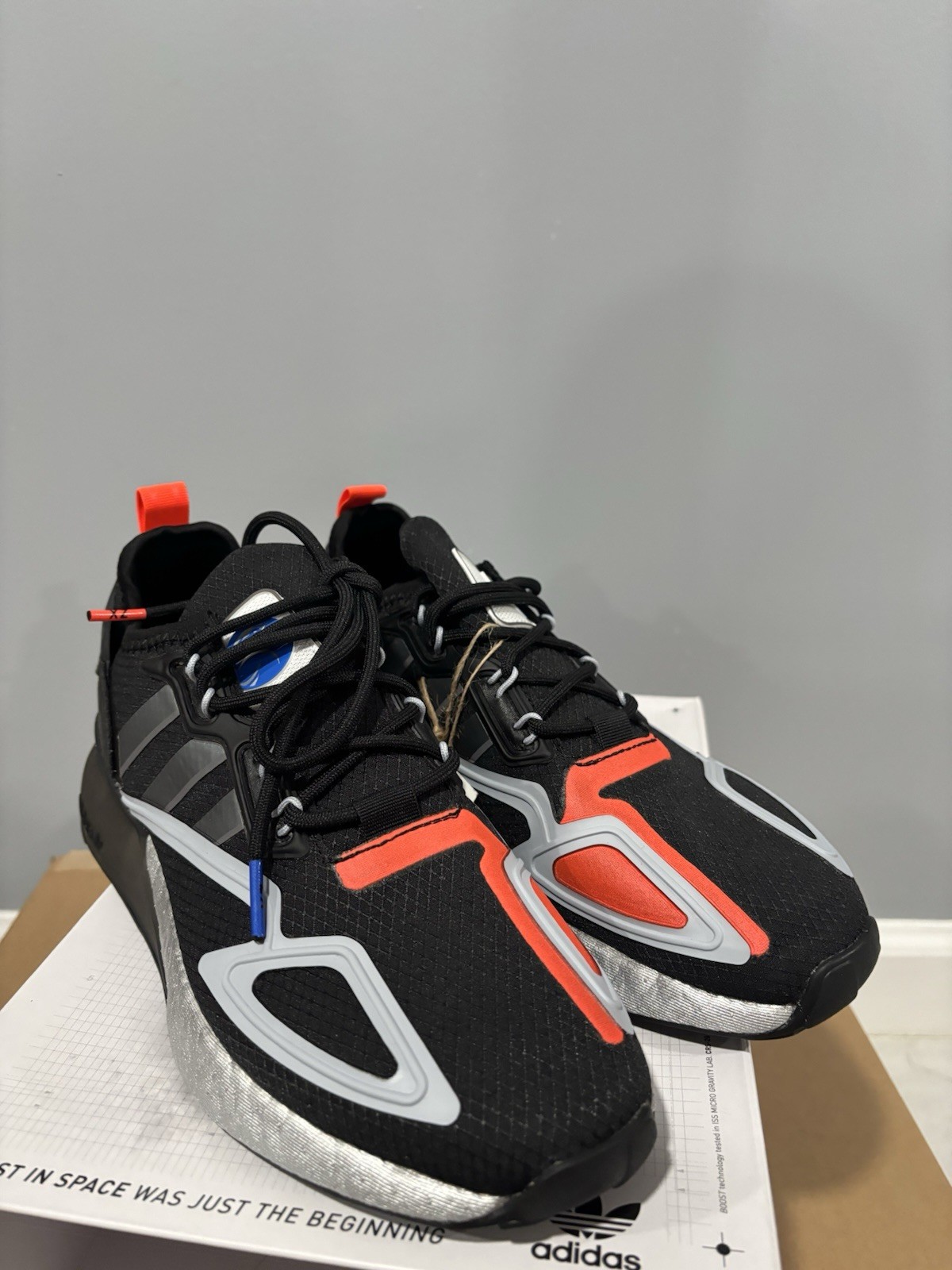 New – Adidas ZX 2K Boost FY5724 Black Halo Sneakers US 6/ UK 5.5/ EU 38 2/3