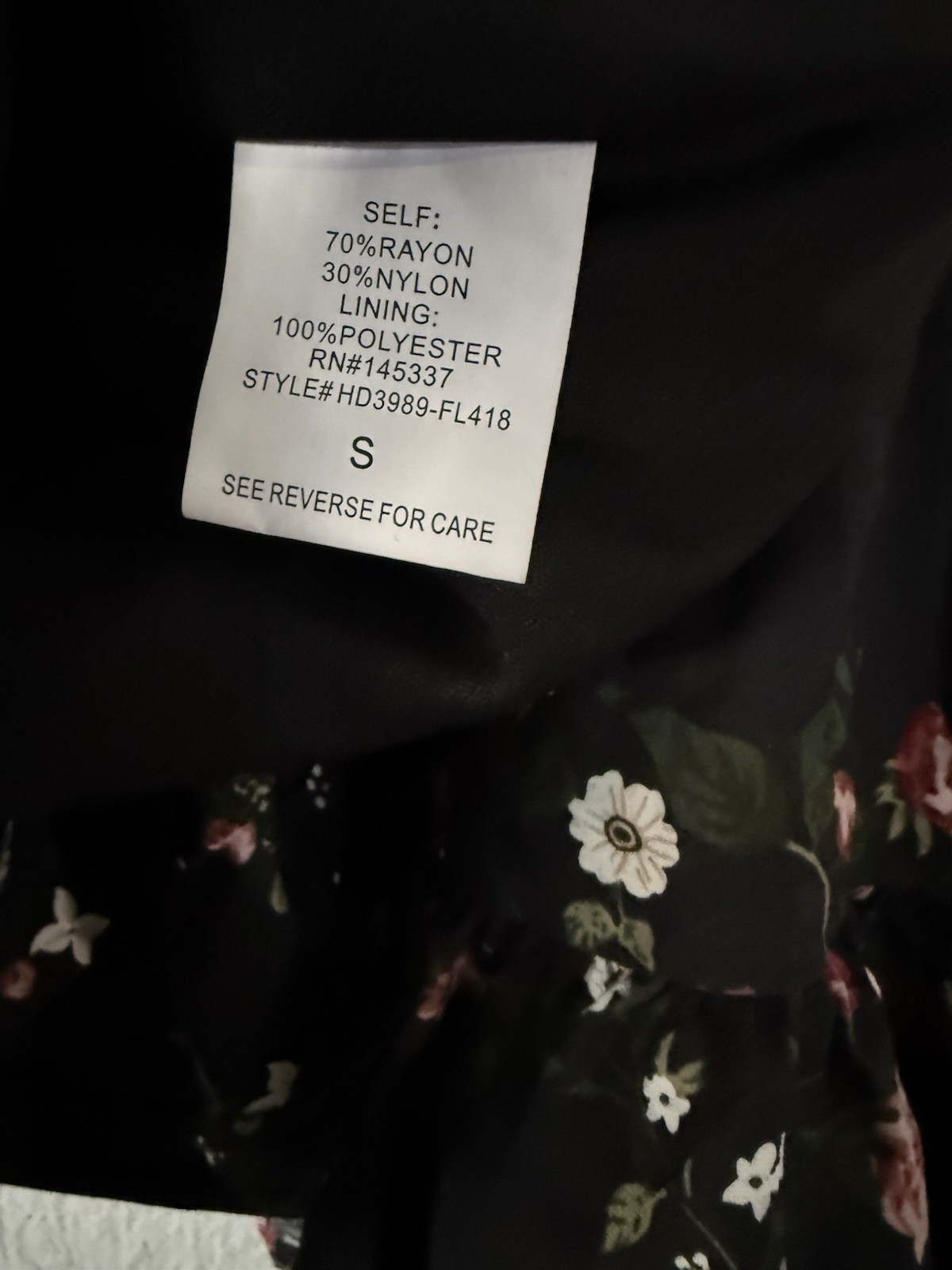 HESPERUS BLACK PUFF SLEEVE FLORAL MINI BOHO DRESS NWOT S