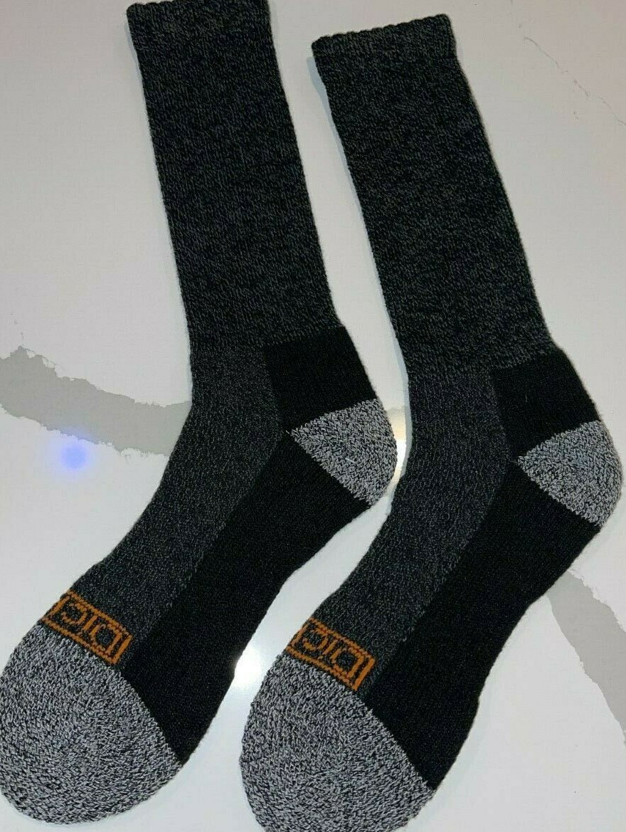 2 PAIR DICKIES STEEL TOE BOOT CAP CREW WORK NANO GLIDE SOCKS 6-12 ANTI BLISTER