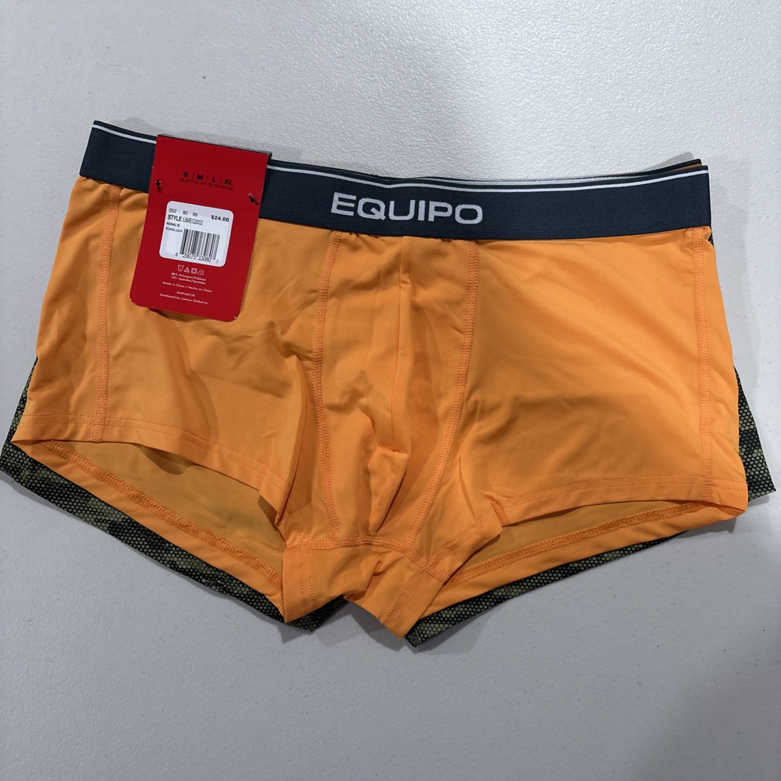 2 Pack Equipo Brazilian TRUNK Brief Underwear Microfiber Stretch Men’s Green S