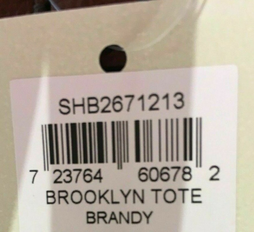 Fossil Brooklyn Shopper Brown Leather Studded Tote SHB2671213 NWT $238 Retail