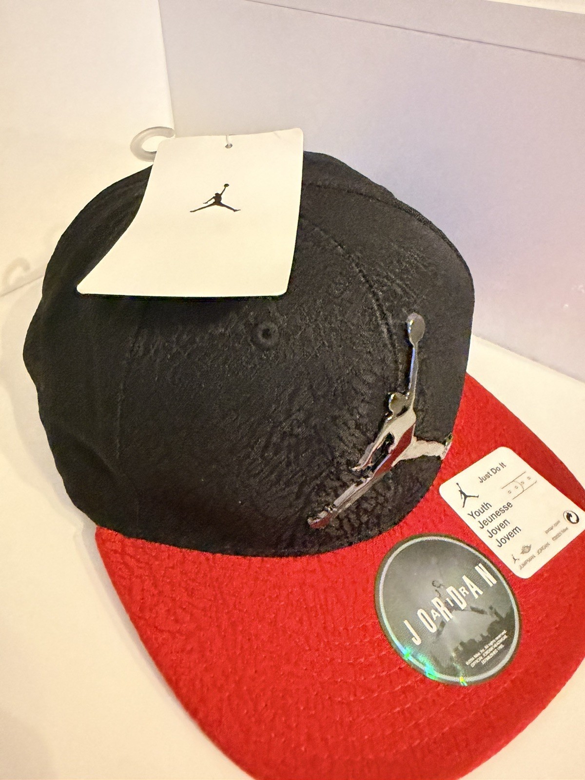 Jordan Jumpman Pro Cap Snapback Adjustable Boys Hat Black Red Child (8-20)