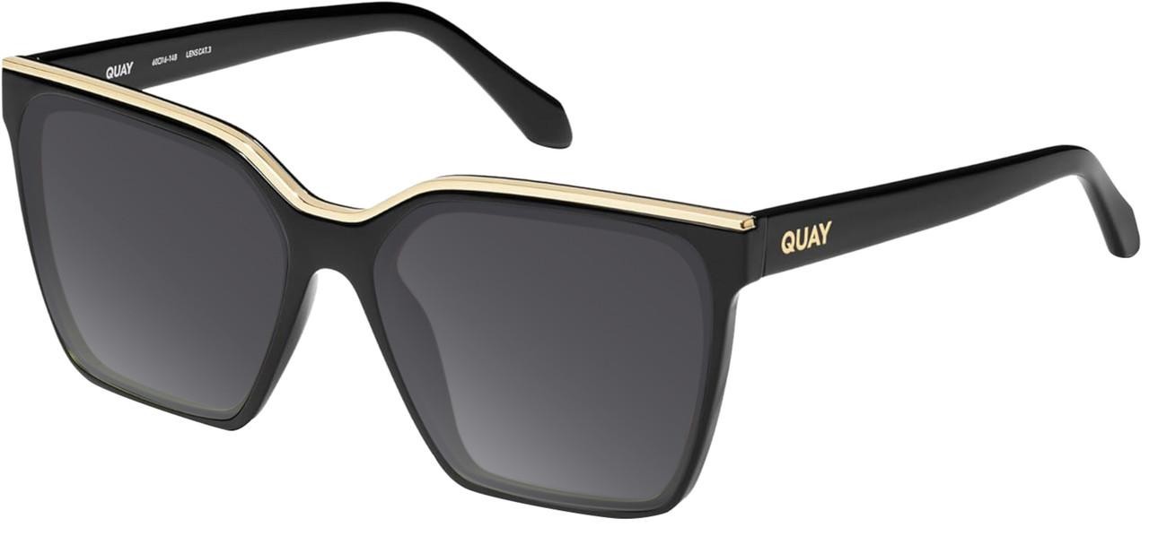 QUAY Level Up Womens Square Polarized Sunglasses Matte Black 60mm 4 LENS OPTIONS