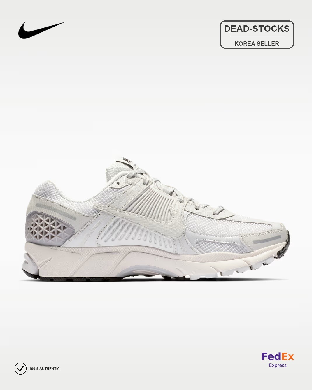 Nike Men’s Zoom Vomero 5 Vast Grey Black Sail Vast Grey BV1358-001 FEDEX