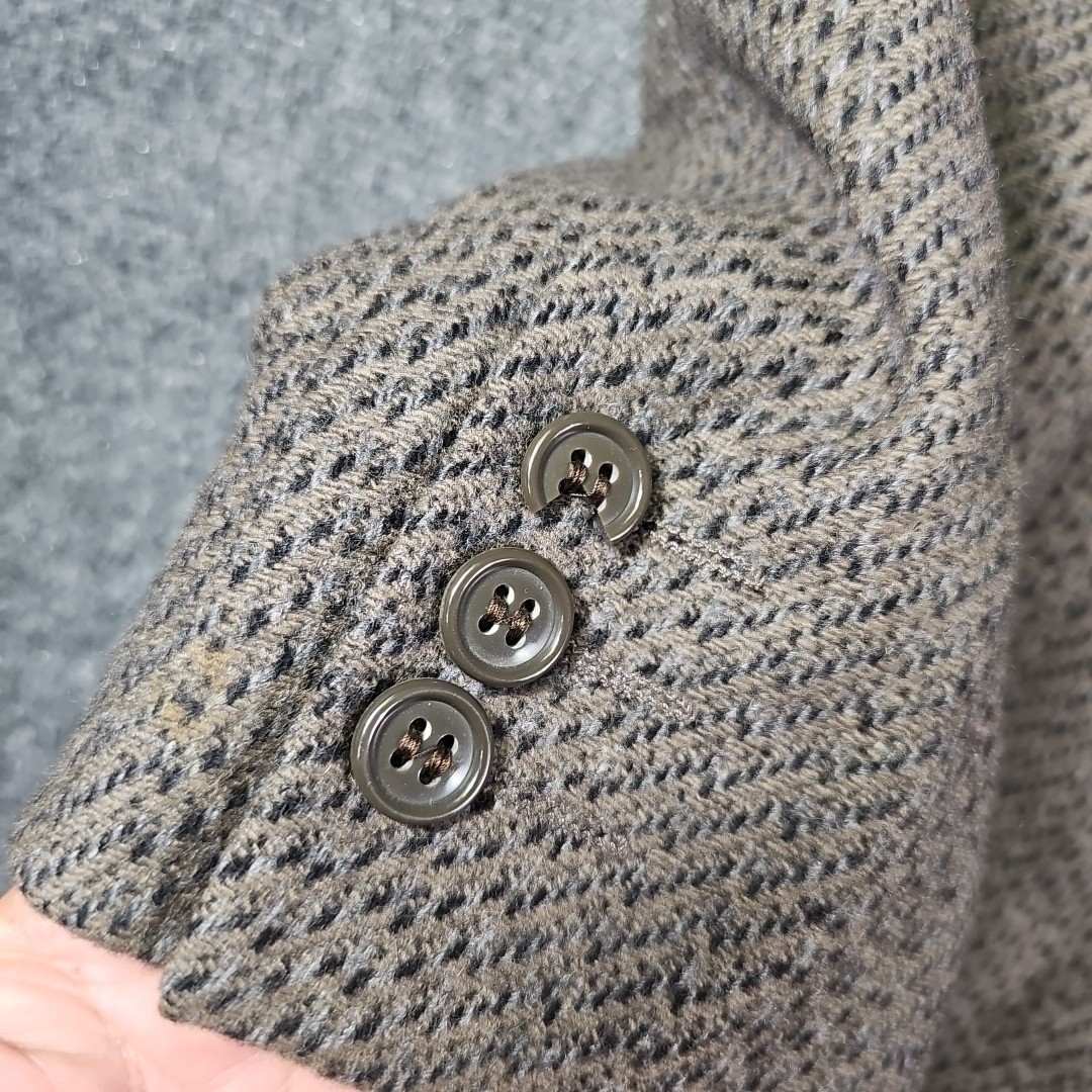 VTG MANI Giorgio Armani Tweed Wool Cashmere Jacket 44 Reg Sports Coat Italy Made