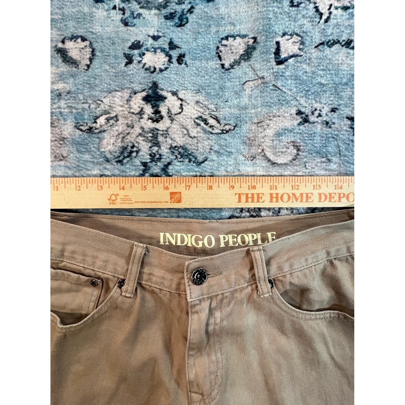 Indigo People Men Olive Straight-Leg Pants 32Wx32L