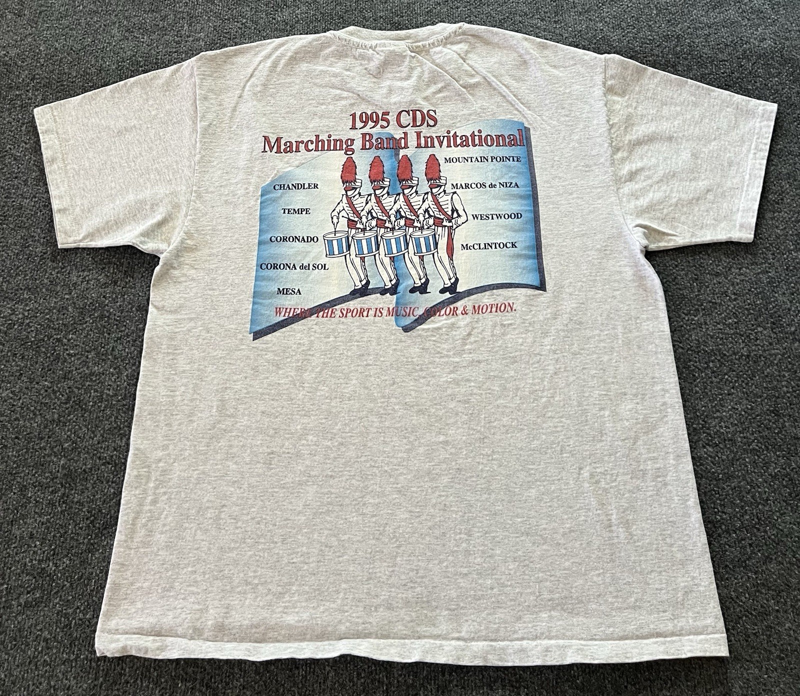 VTG 1995 CDS Marching Band Invitational T Shirt XL Single Stitch Hanes Arizona