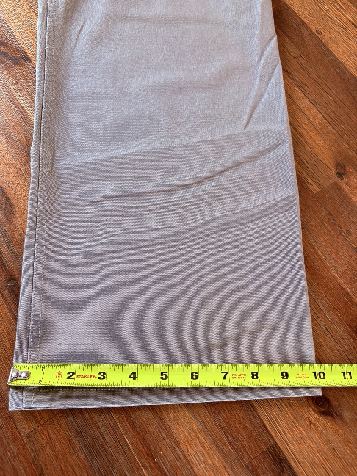 Eileen Fisher Pants Taupe Size Large Wide Leg 37” X 31” 97% Cotton / 3% Spandex