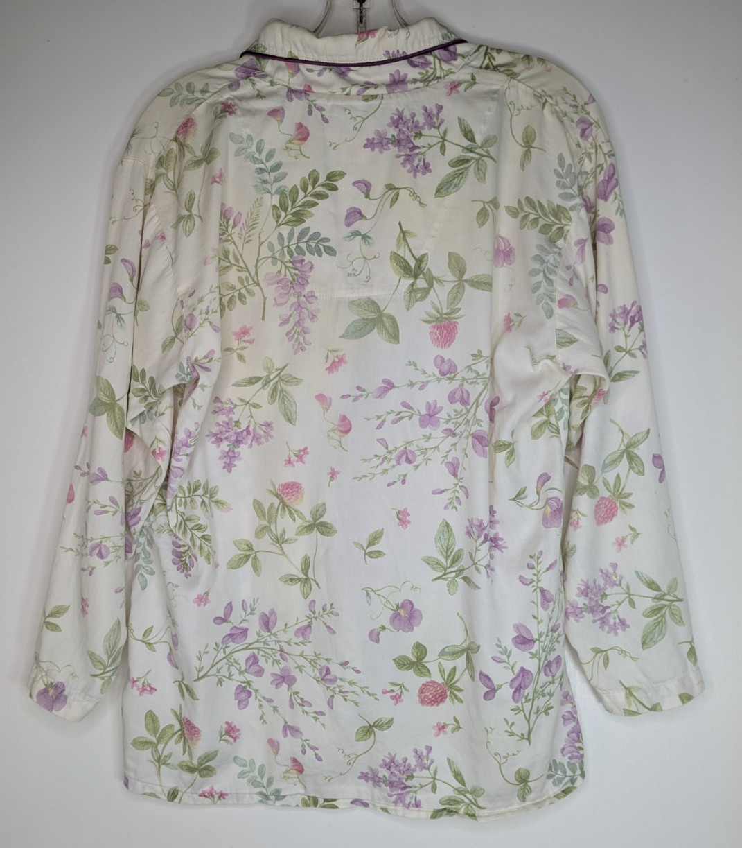 Crabtree Evelyn Pajamas Set Cotton Floral Turkiye Cream Vintage Pocket S Women’s