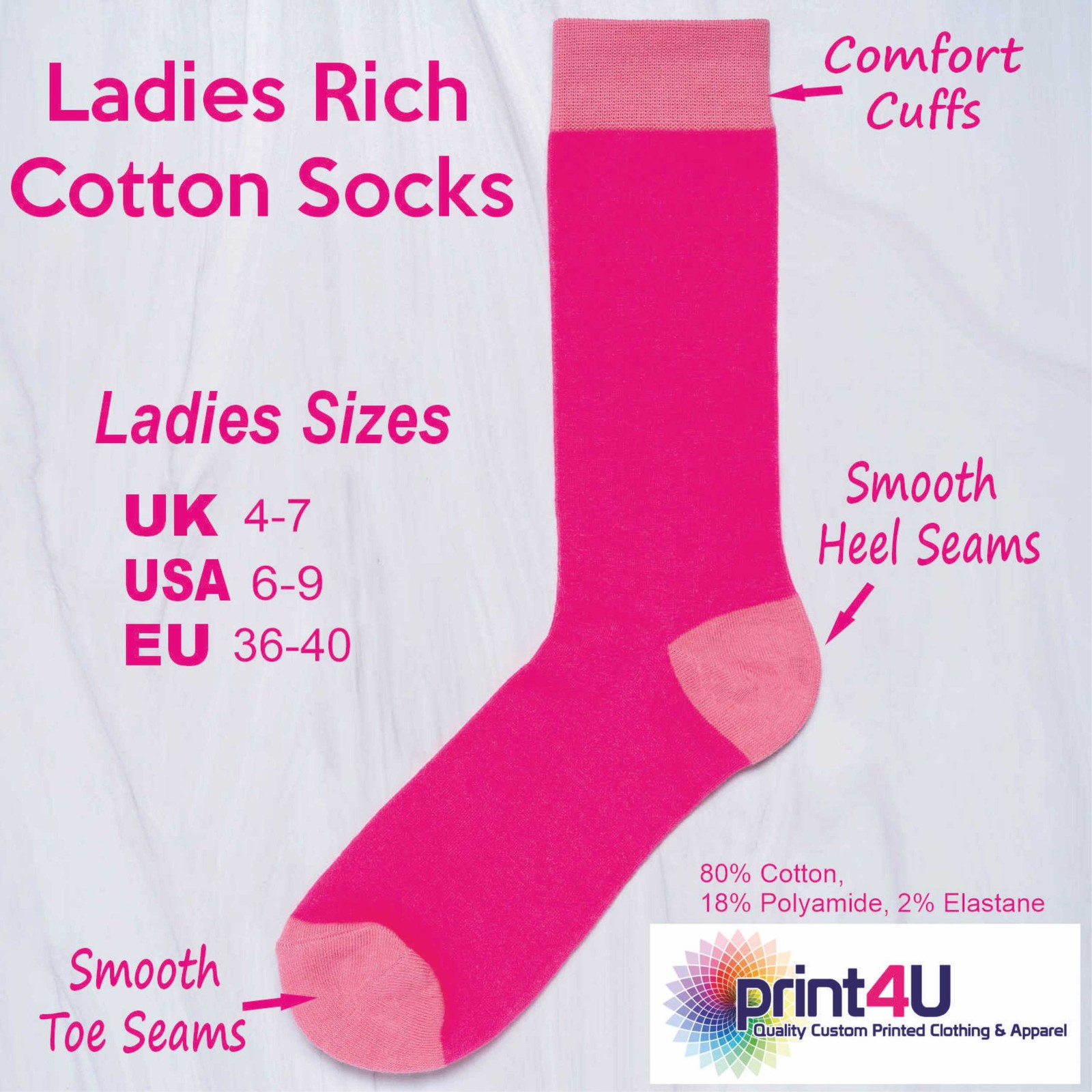 Grumpy Git 60th Ladies Pink Socks Funny Joke Gift For 60 Year Old