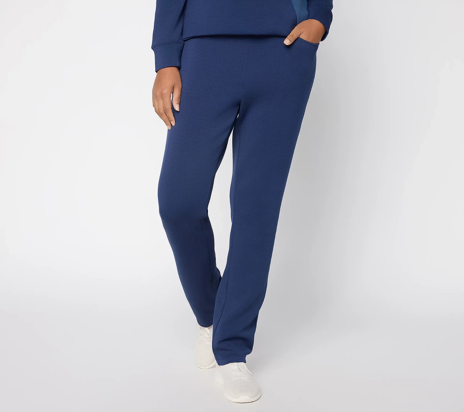 Belle by Kim Gravel Regular ScubaLuxe Slim Straight Pant, Twilight Sz XL a714148