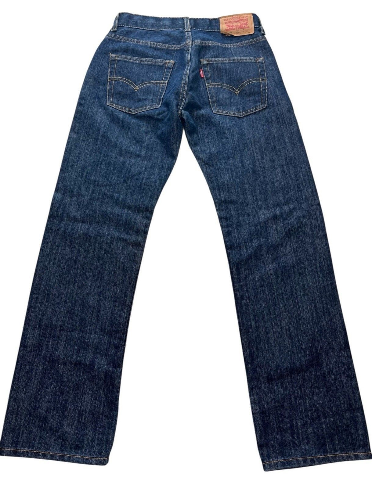 Levis 514 Jeans Boys Size 12 Reg 26×26 Straight Adjustable Blue Stretch Denim