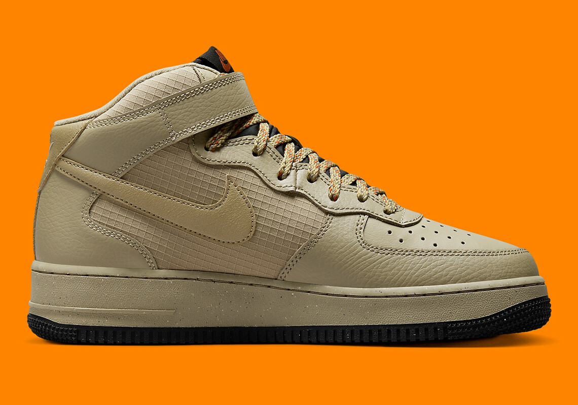 Nike Air Force 1 ’07 Mid Neutral Olive Khaki Black FB8881-200 6.5 Men = 8 Women