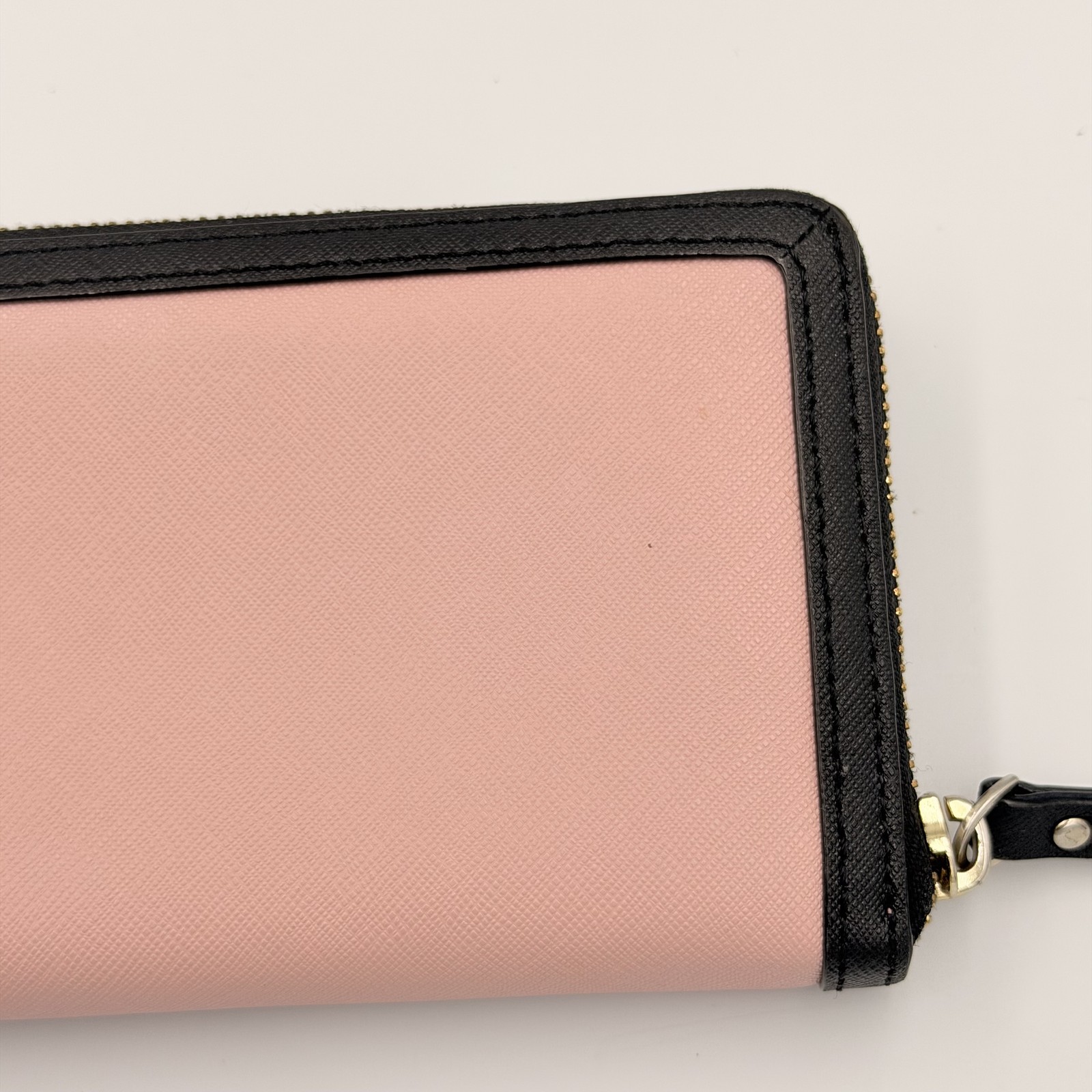 Kate Spade Long Wallet Leather Black Pink Bifold Purse Vietnam Women Authentic