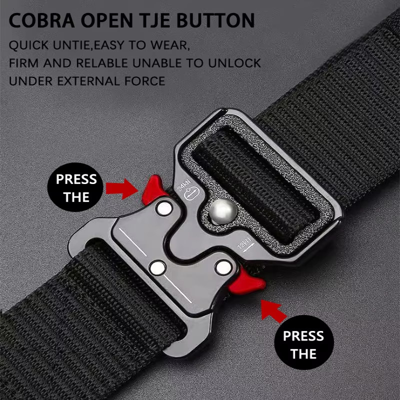 2Pcs Versatile Men’S Tactical Belts – Durable, Quick Release Design – for Outdoo