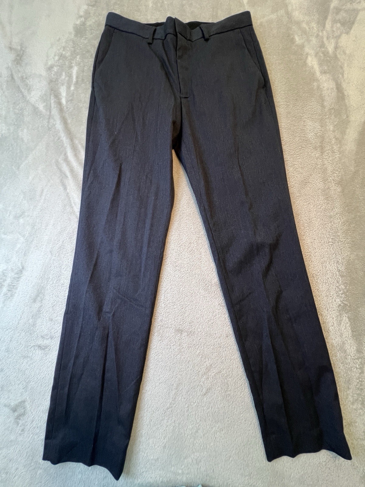 J Crew Bowery Mens Pants 31×32 Gray Blue Flat Front Slim Dress Casual Office