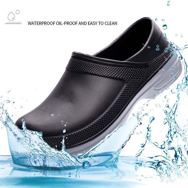 Chef Shoes Kitchen Unisex Non-slip Oil-resistant Waterproof Leather Plus Size