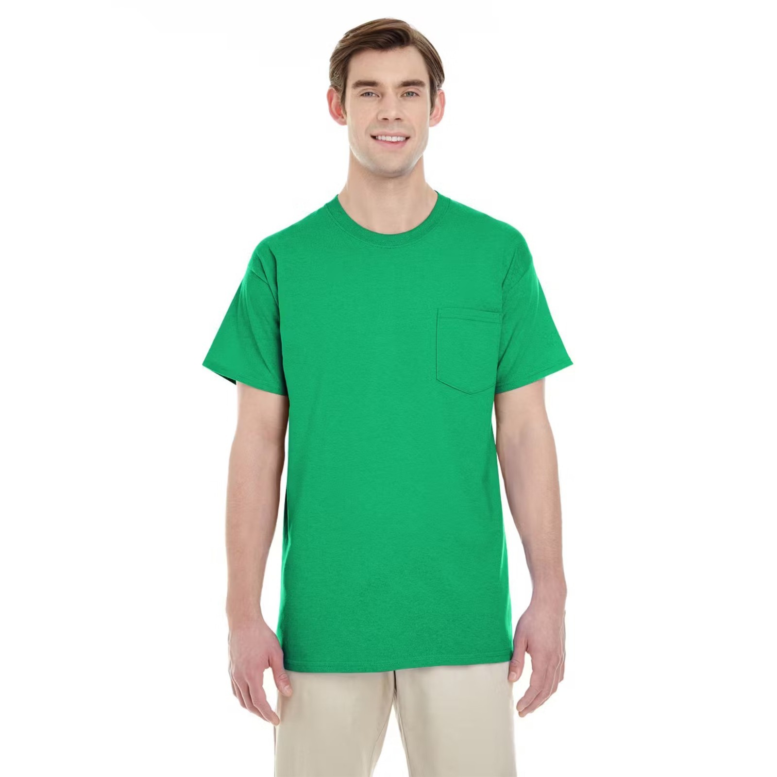 Gildan Heavy Cotton Pocket T-Shirt for Men, Classic Fit Mix Color, 9-Pack S-3XL