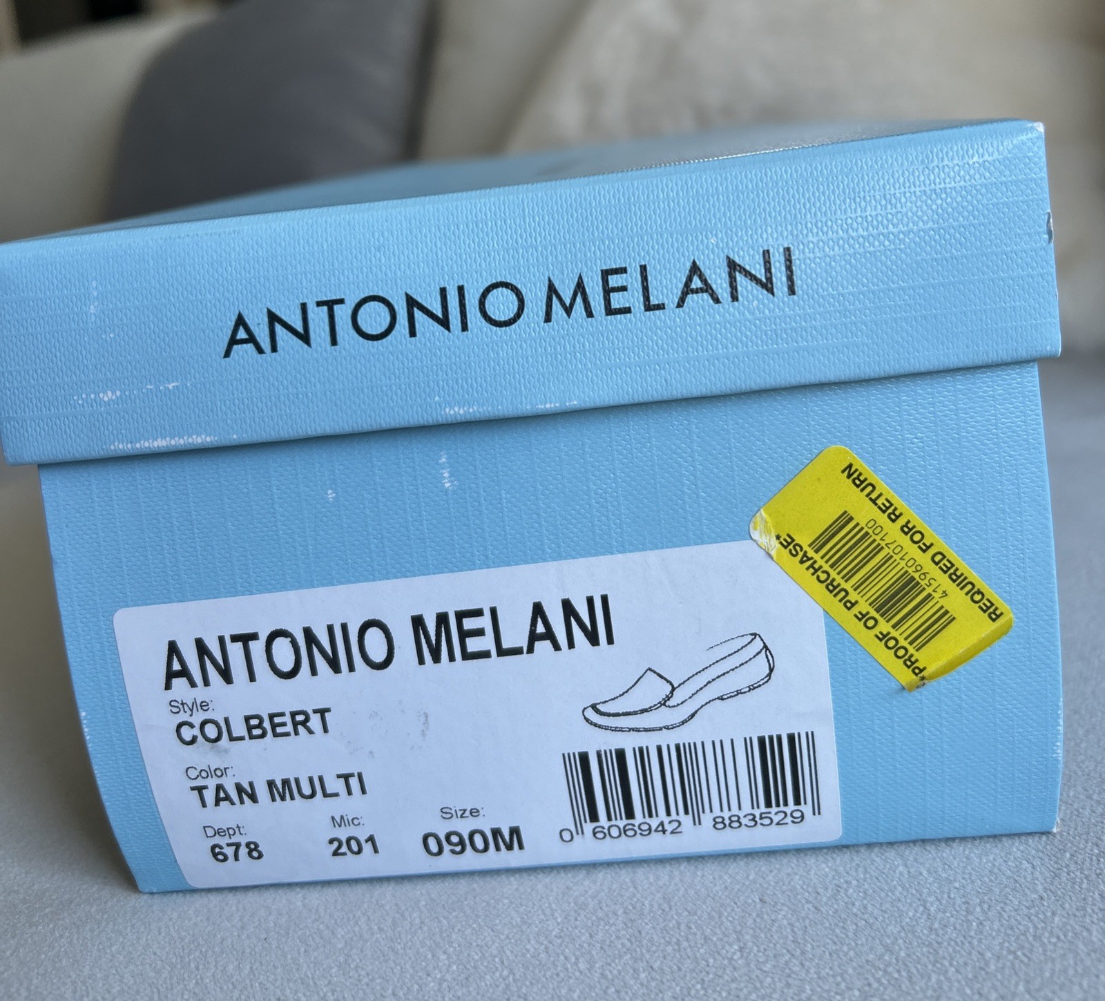 Antonio Melani Colbert Tan Multi Bovine Hair Leather Lining Flats 9 New In Box