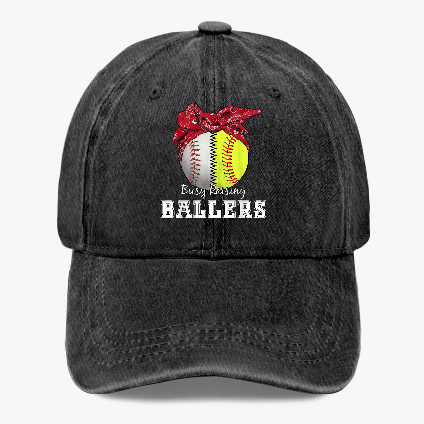 Busy Raising Ballers Hat Baseball Softball Mom Adjustable Sports Cap Gift