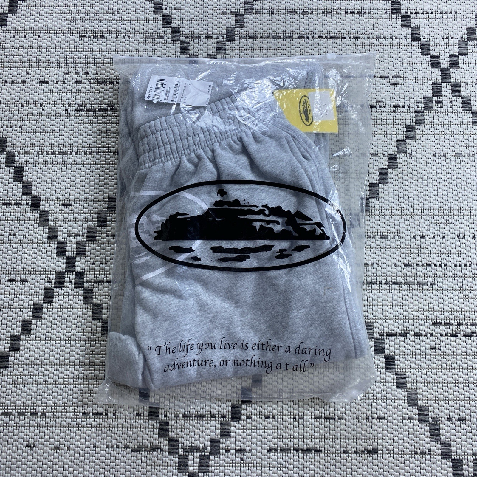 Corteiz Alcatraz Unisex Sweatpant Grey Sz:S NWT