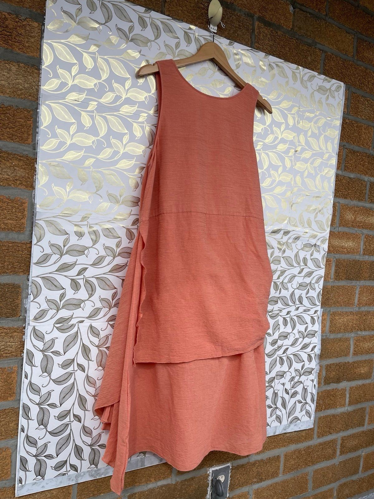 COS Terracotta Tie-Front Midi Dress | Minimalist Scandi Style | Size 12