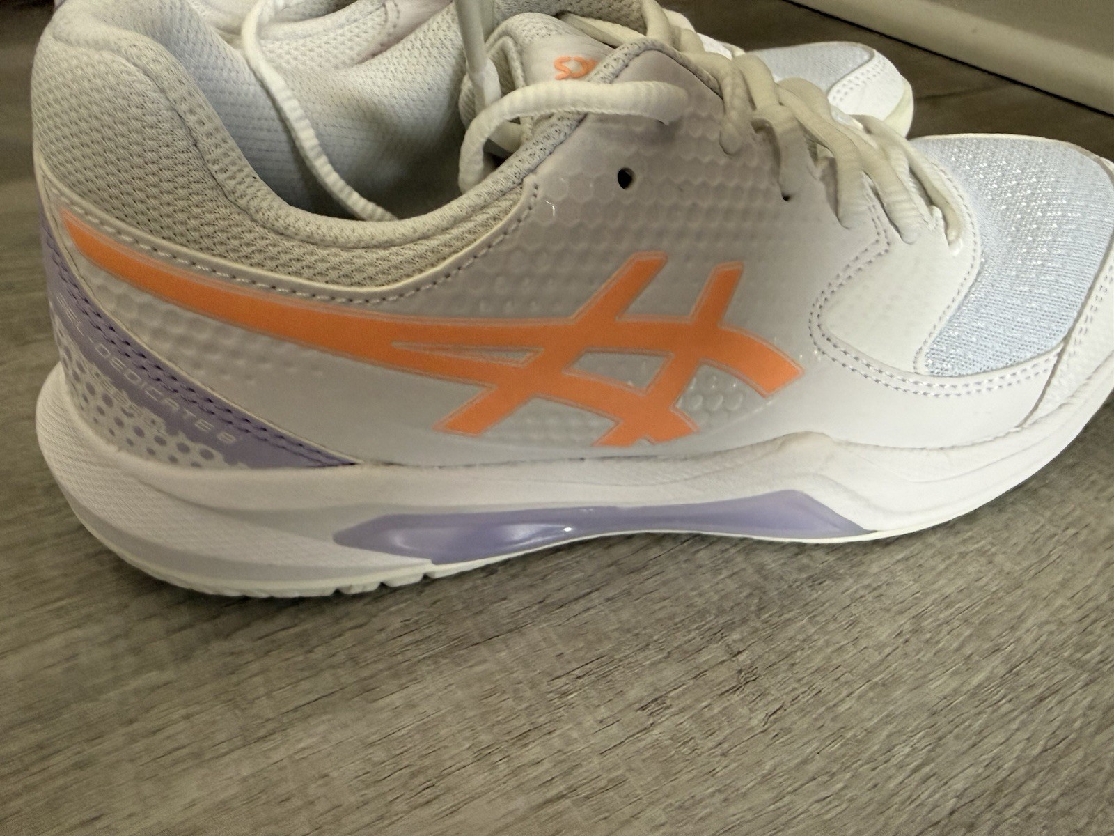 ASICS GEL DEDICATE 8 Pickleball Women Size 7.5 Bright Sunstone Court Shoes New