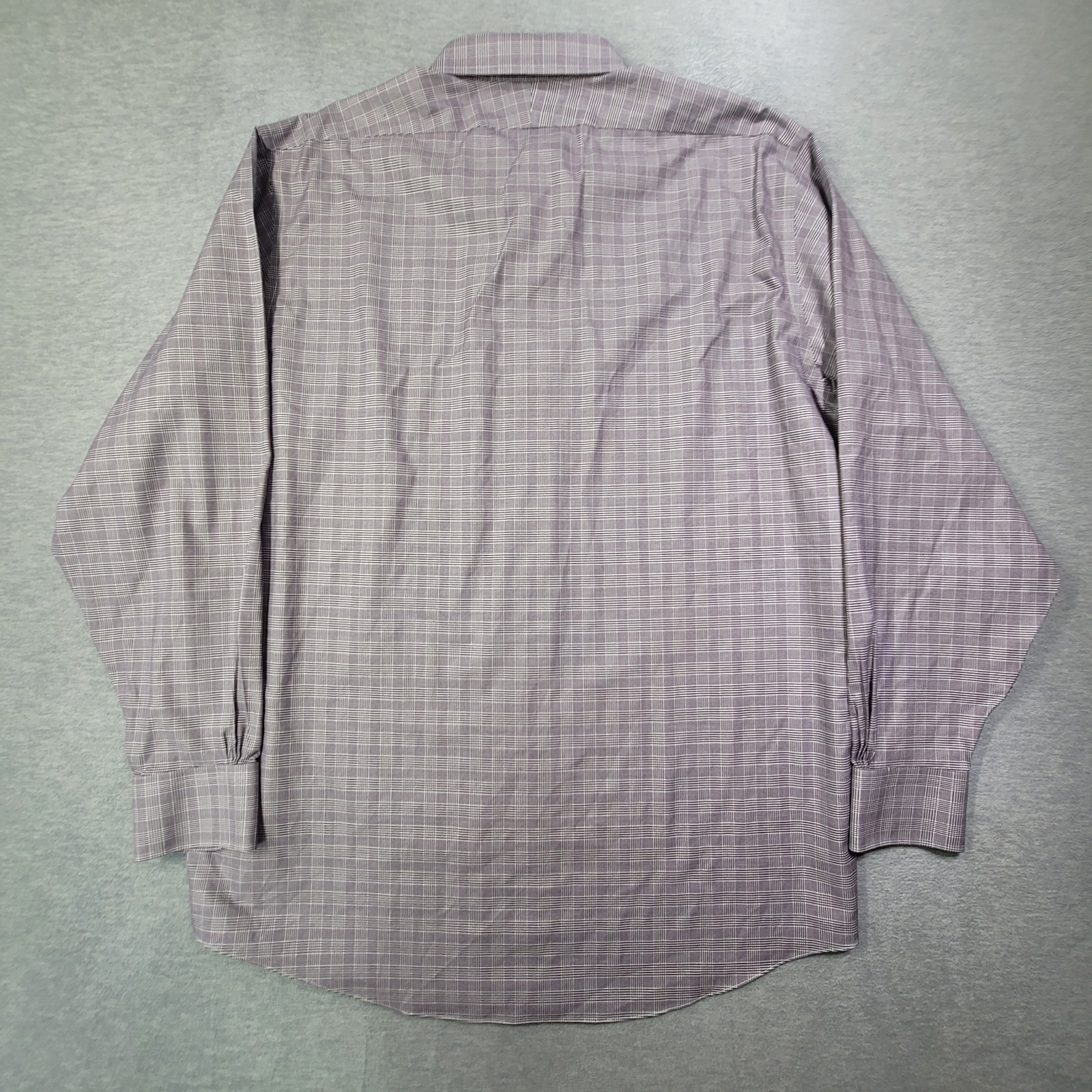Brooks Brothers Shirt Mens 17.5 37 Purple Glenncheck Madison Fit Stretch Supima