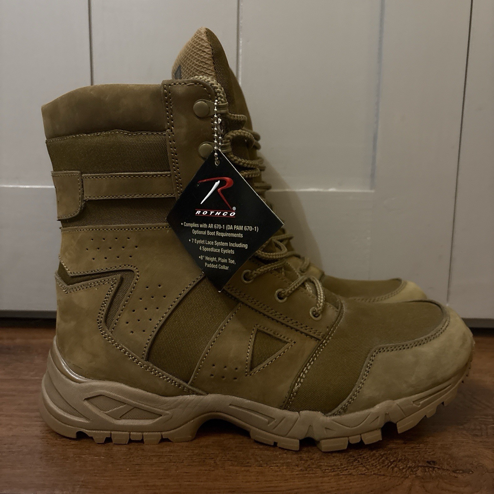 Rothco AR 670-1 Coyote Brown Forced Entry Tactical Boot 8 Inch Size 13R