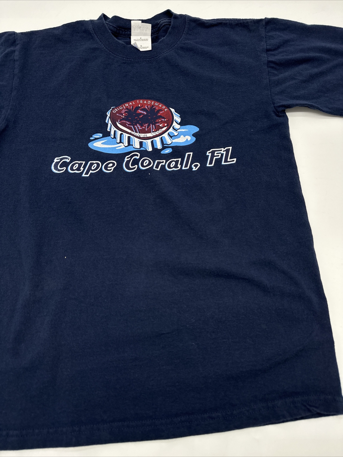 Cape Coral T-Shirt Men Small Graphic Print Blue Gildan…#6714