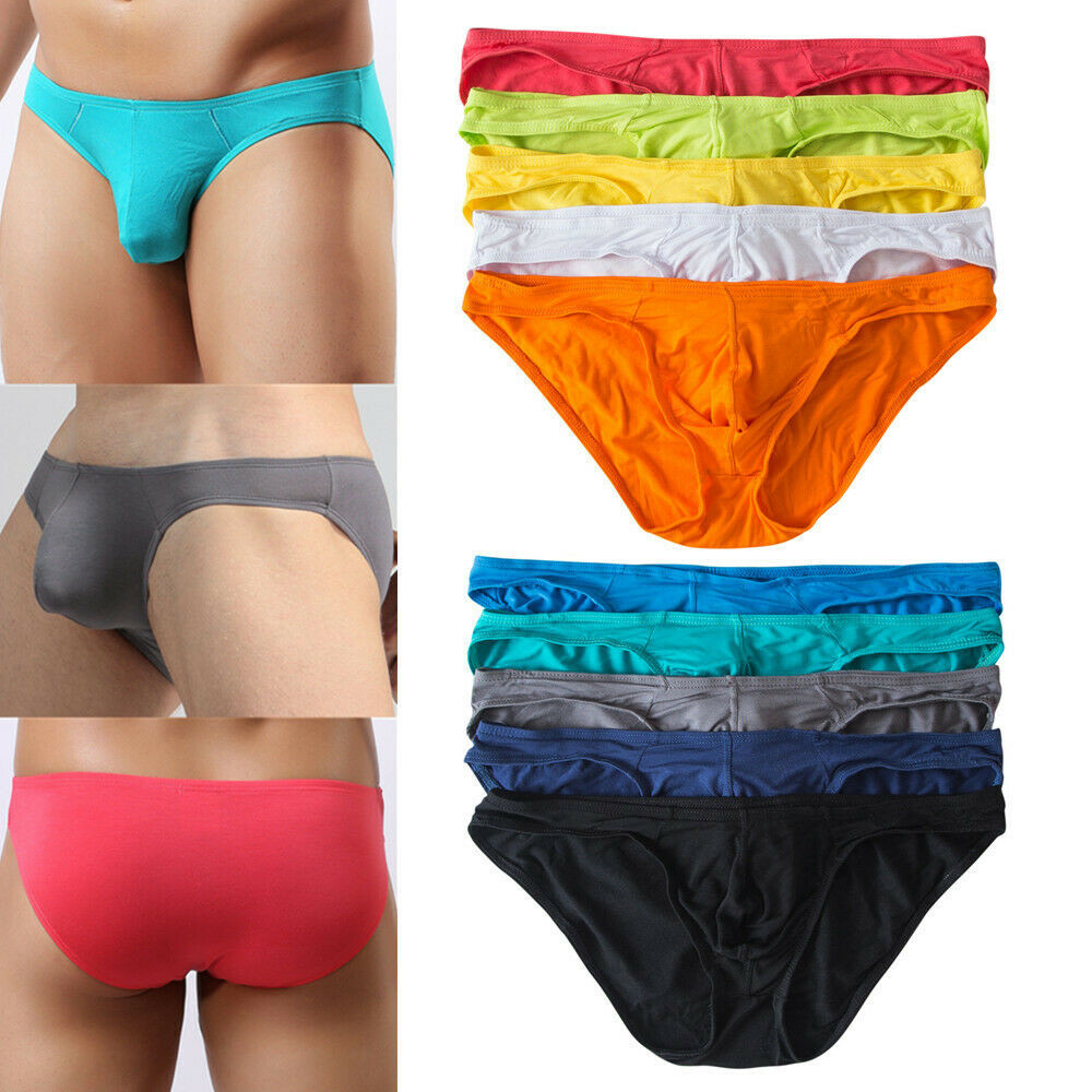 5/10PCS Sexy Mens Modal Bikini Briefs Thongs Long Elephant Nose Trunks Underpant