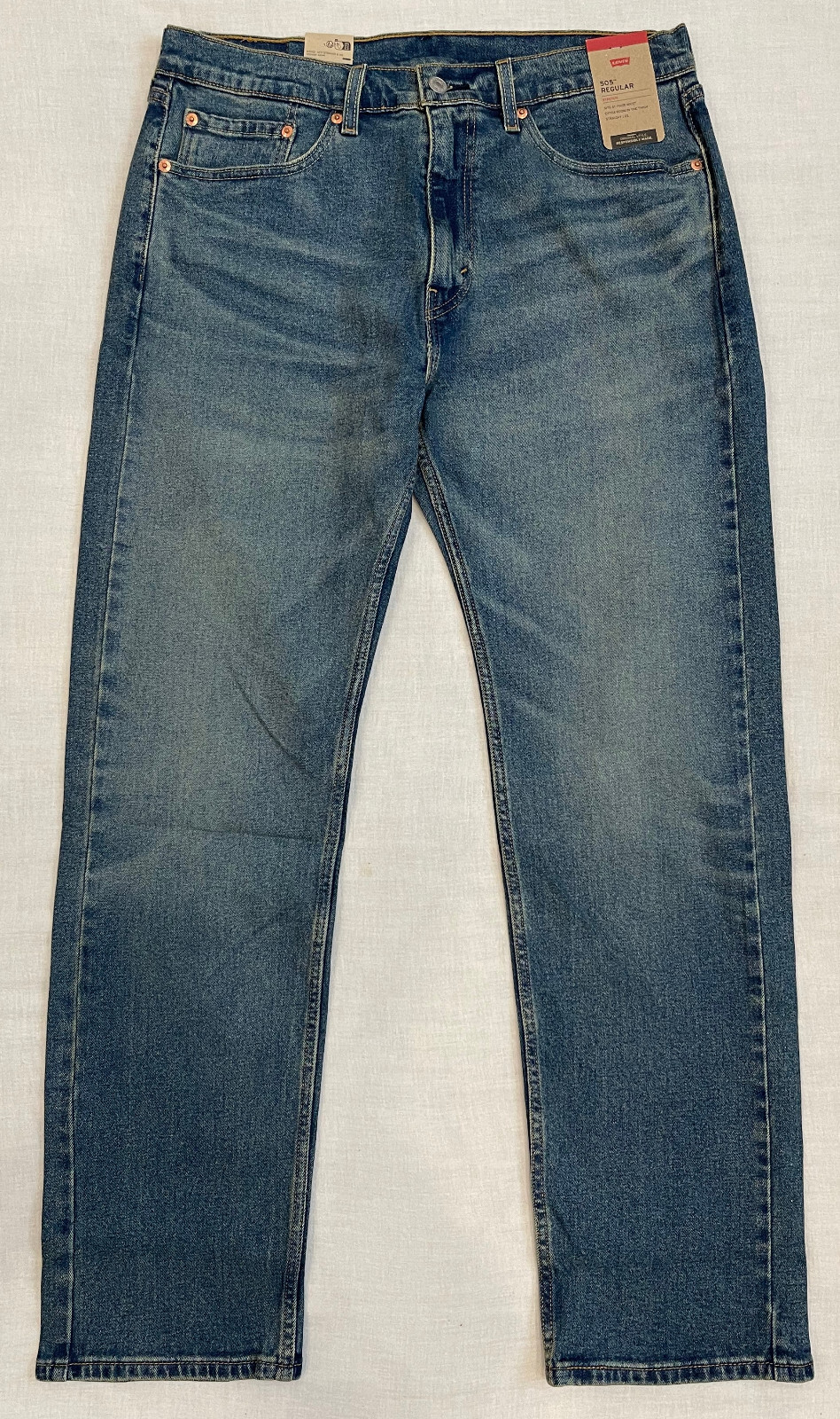 Levis 505 Mens Regular Fit Stretch Jeans Blue #1994 Sizes: 32, 33, 34, 36