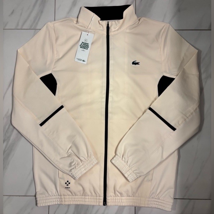 Lacoste Sport Men’s Tracksuit Beige Black $280 New