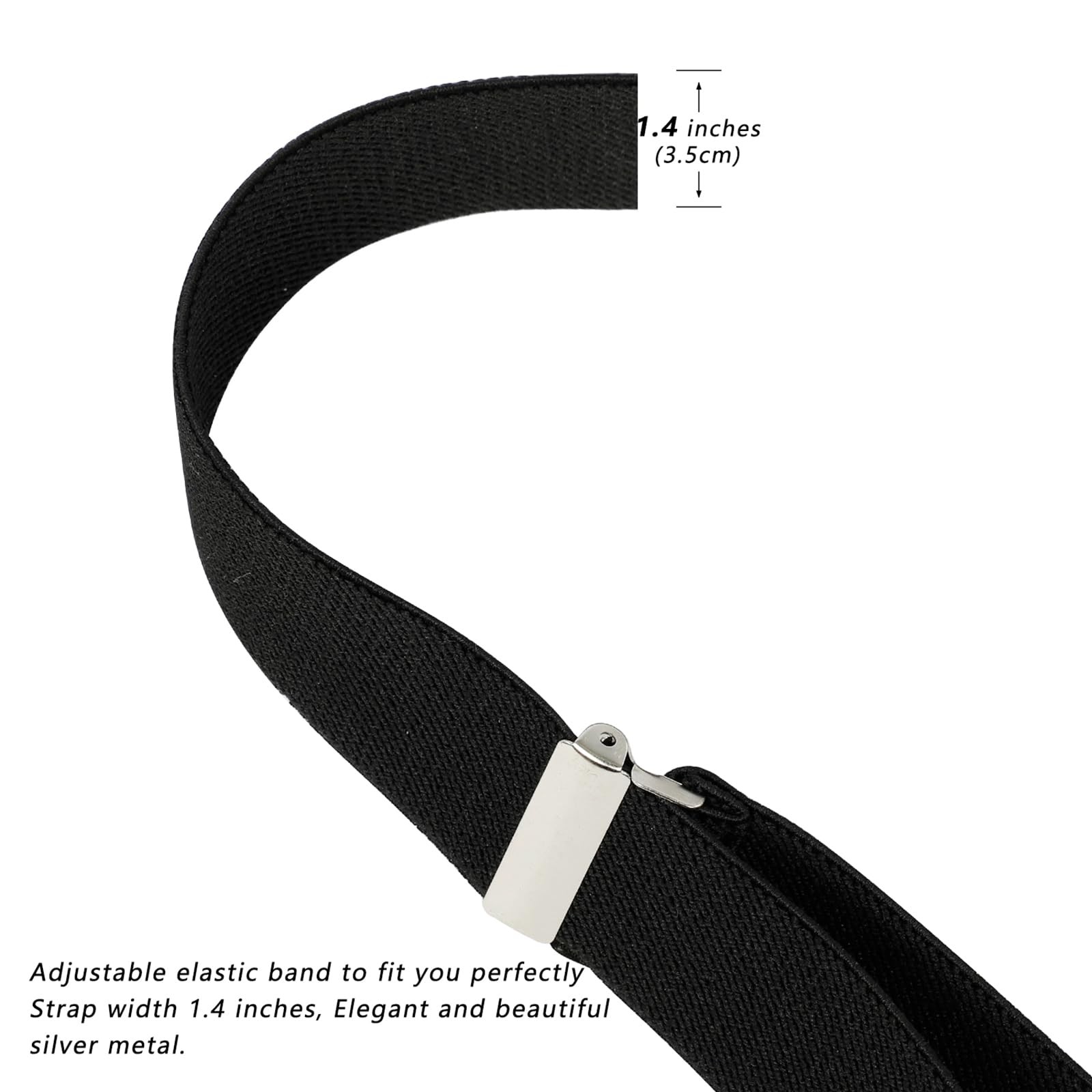 Men Suspenders Adjustable,1.4 Inch Wide Heavy Duty Y-Back Elastic Tuxedo Elas…