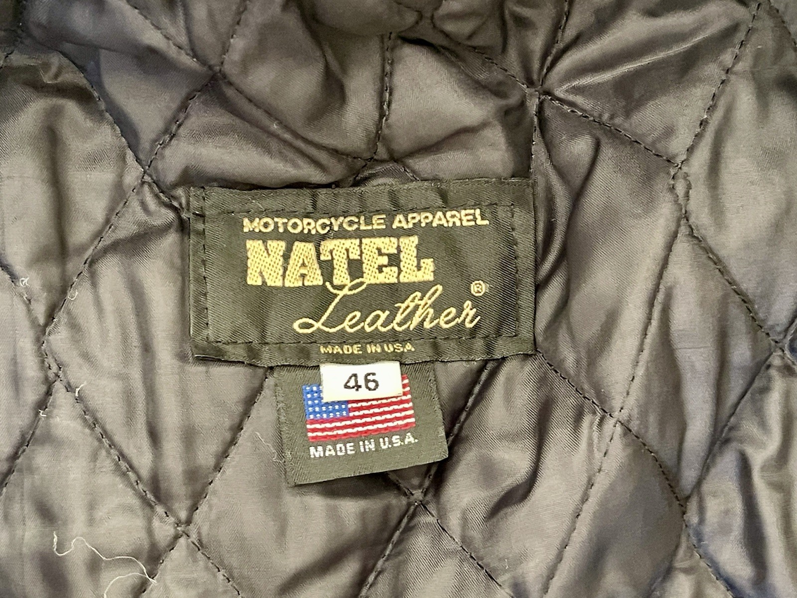 Natel Black Leather Heavy Motorcycle Moto Biker Jacket Made in USA – READ