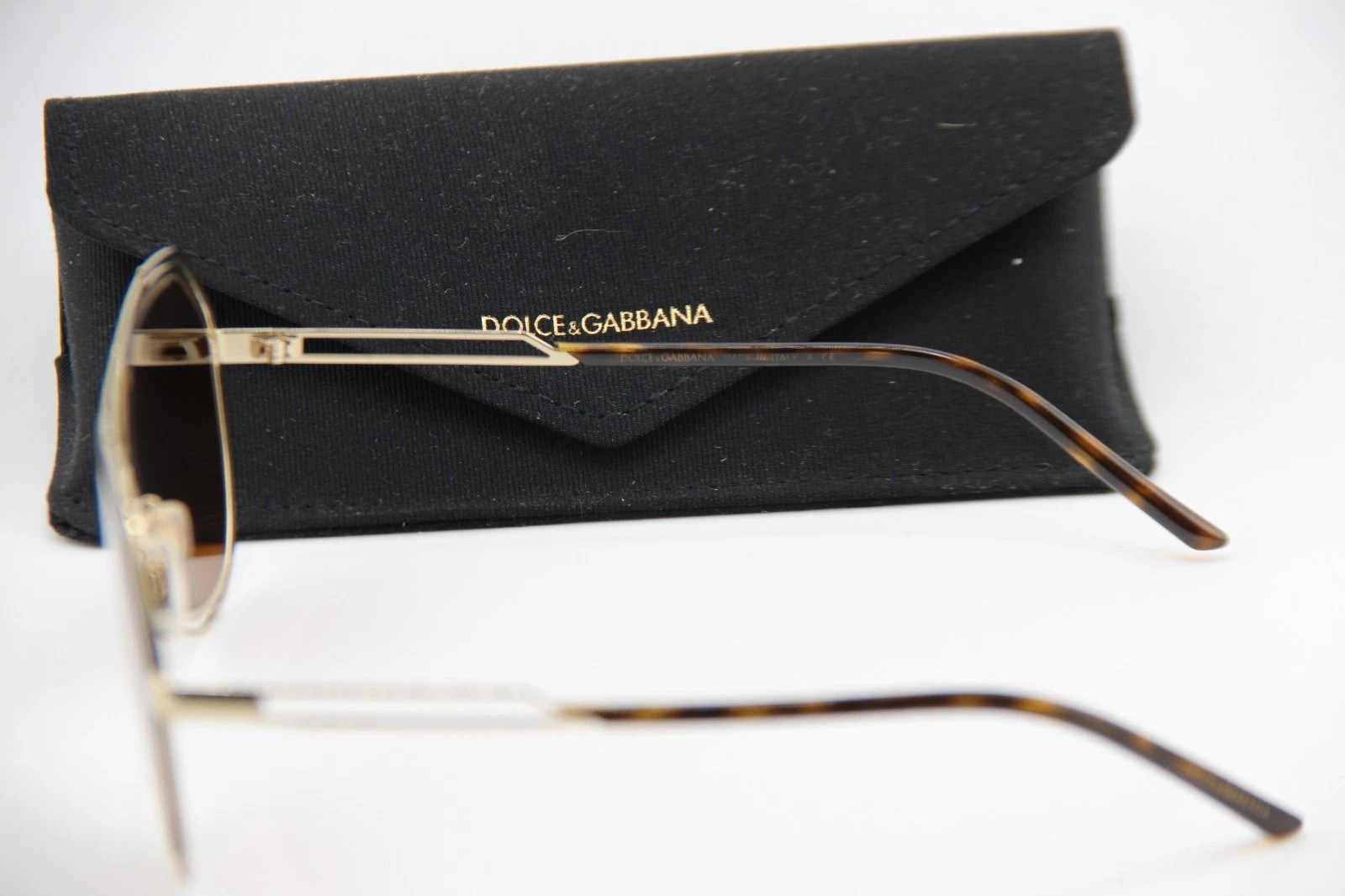 DOLCE & GABBANA DG 2176 488/73 GOLD HAVANA GUNMETAL AUTHENTIC SUNGLASSES 59-15