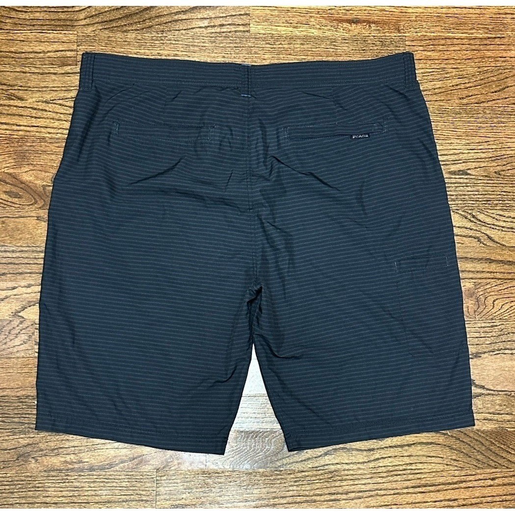 Prana Ansa Men’s Blue Striped Stretch Quick Dry Outdoor Hybrid Shorts Sz 40