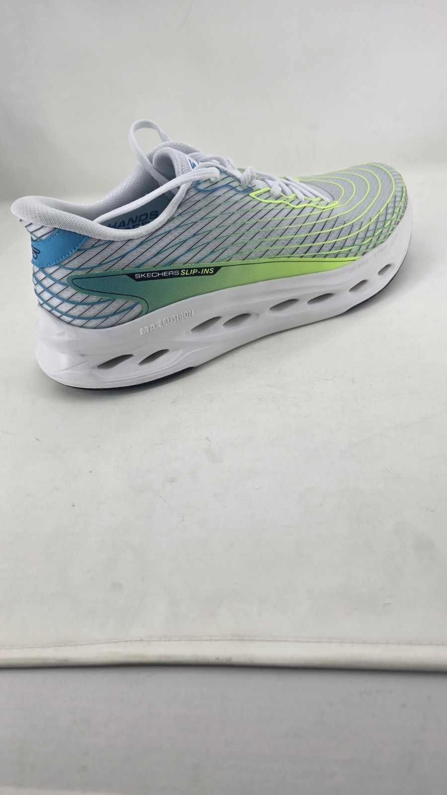 Sketcher Max Sapphire White/Green – Men’s Slip-Ins Size 11