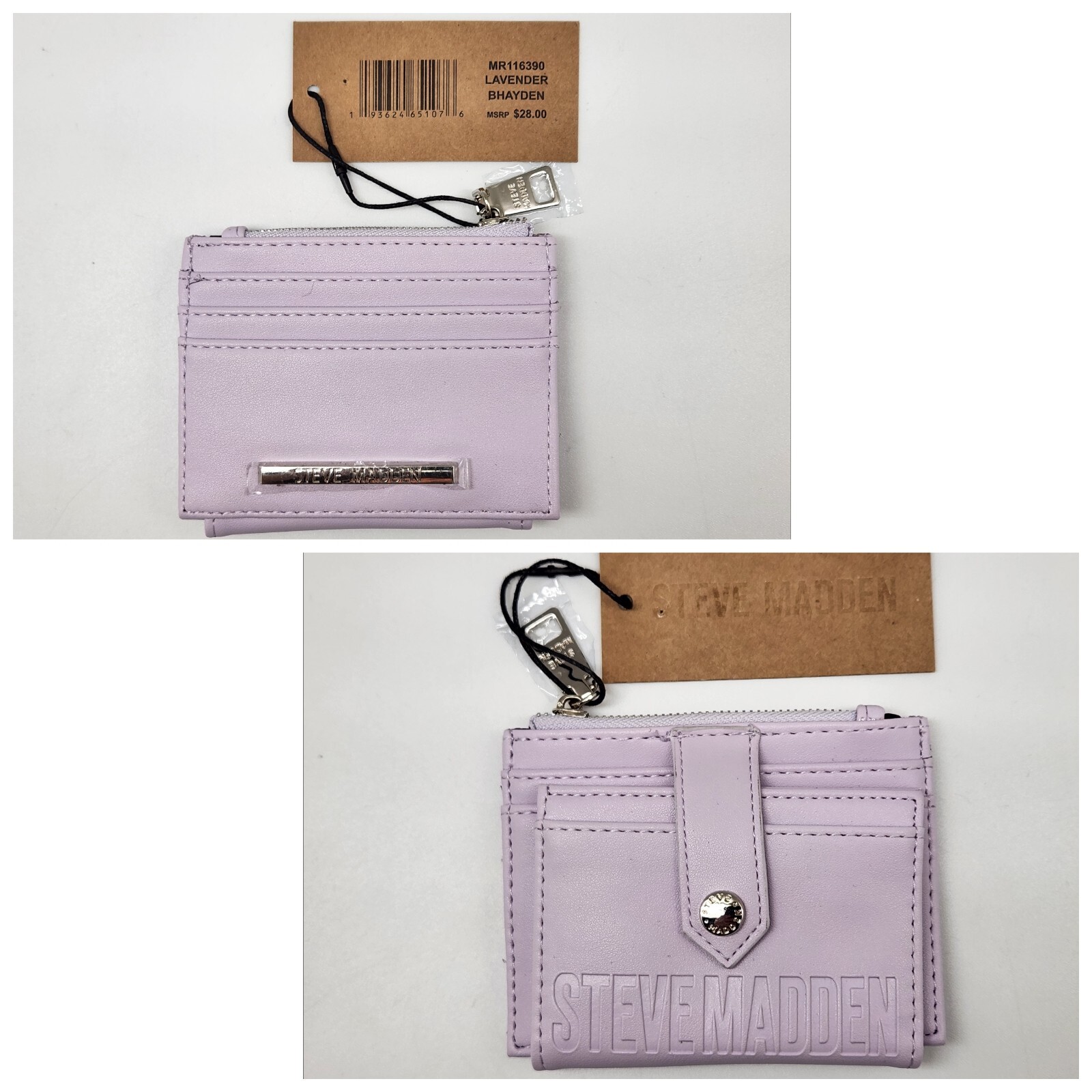 STEVE MADDEN Mini Wallets Zip x Cash Cards ID Blue Pink Beige Green Purple UPICK