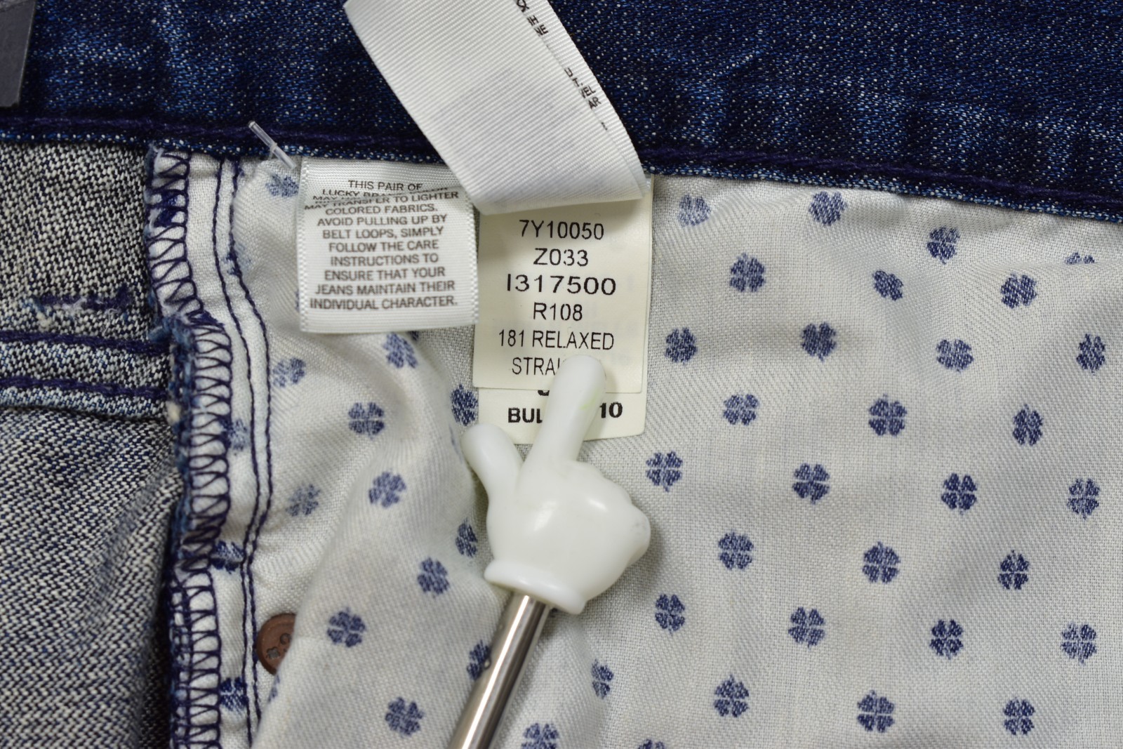 Lucky Brand Men’s 181 Relaxed Straight BIG 54×32 Blue 100% Cotton Jeans NEW